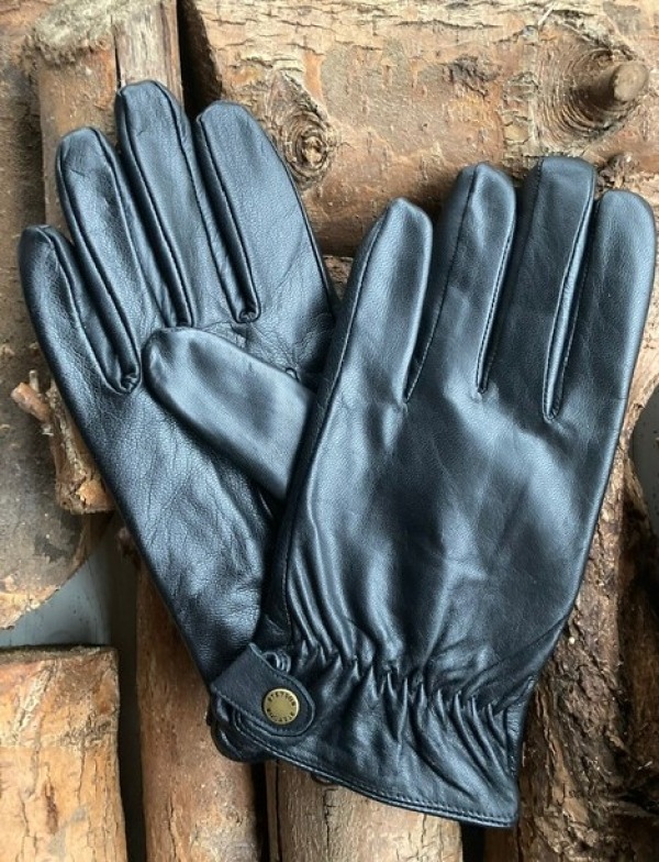 Lederen handschoenen - zwart Jacqueloot hoedenwinkel